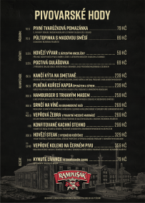 MENU 📝 PIVOVARSKÉ HODY 🥩